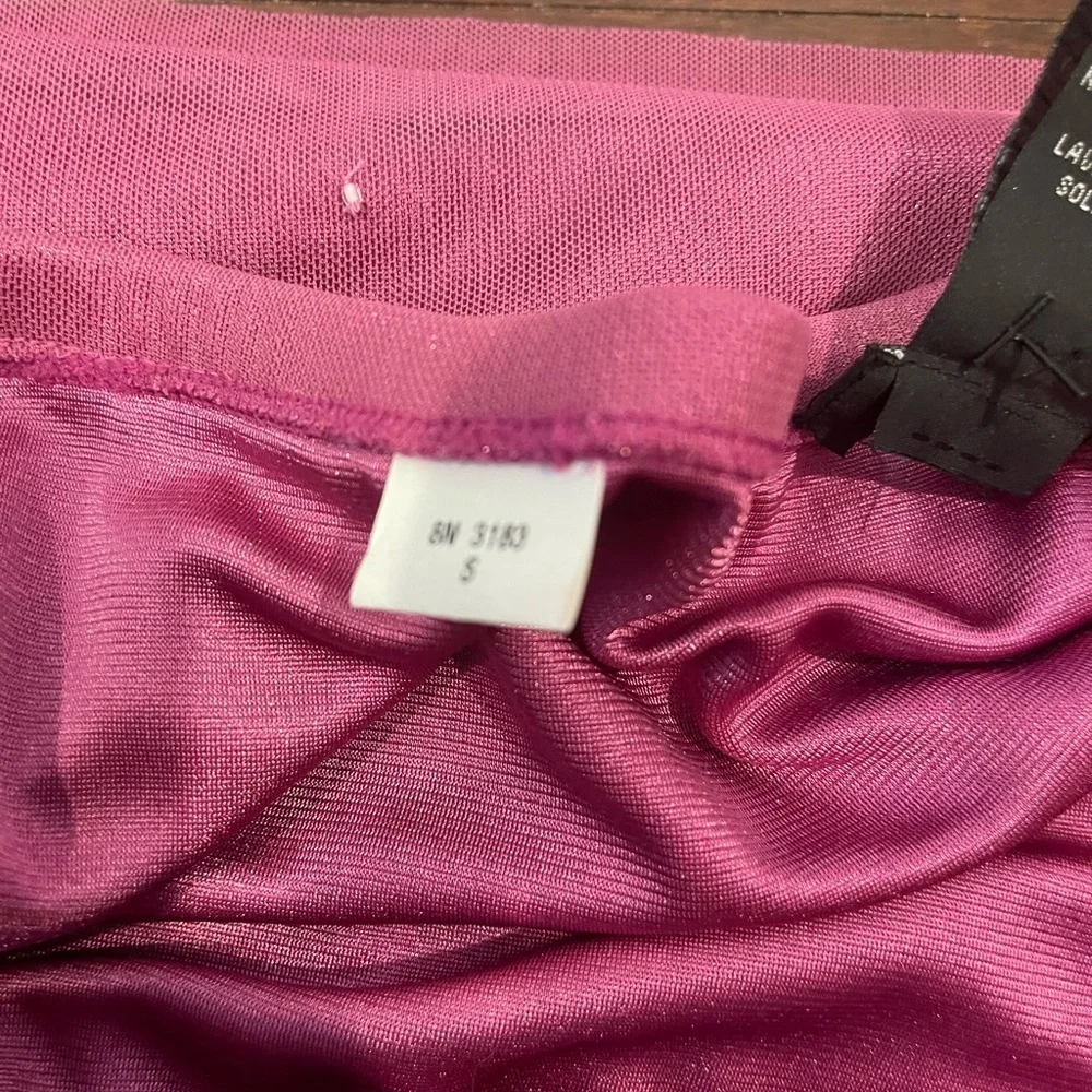 nwt vintage retro bcbg max azria collection pink Embroidered tulle floral Skirt